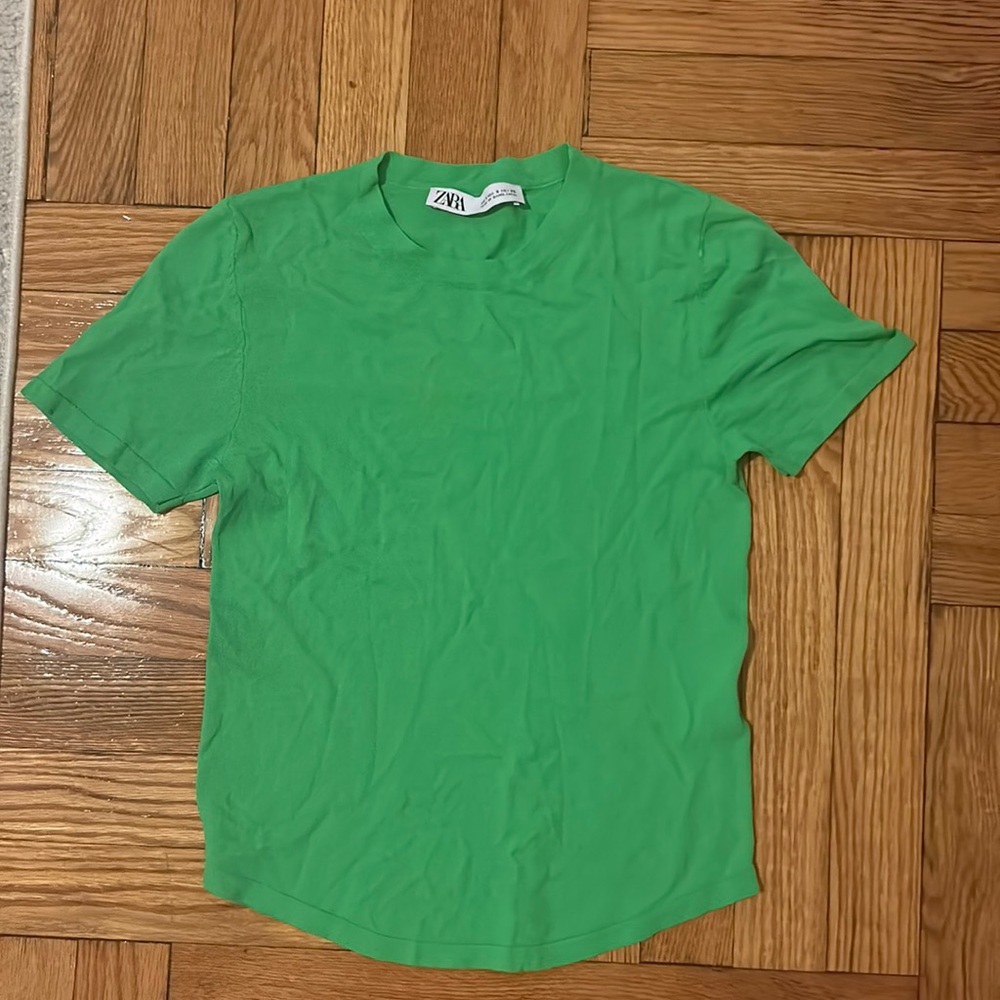 Green Zara top